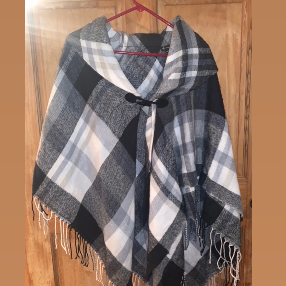 New Direction Southwest plaid Asymmetrical Wrap